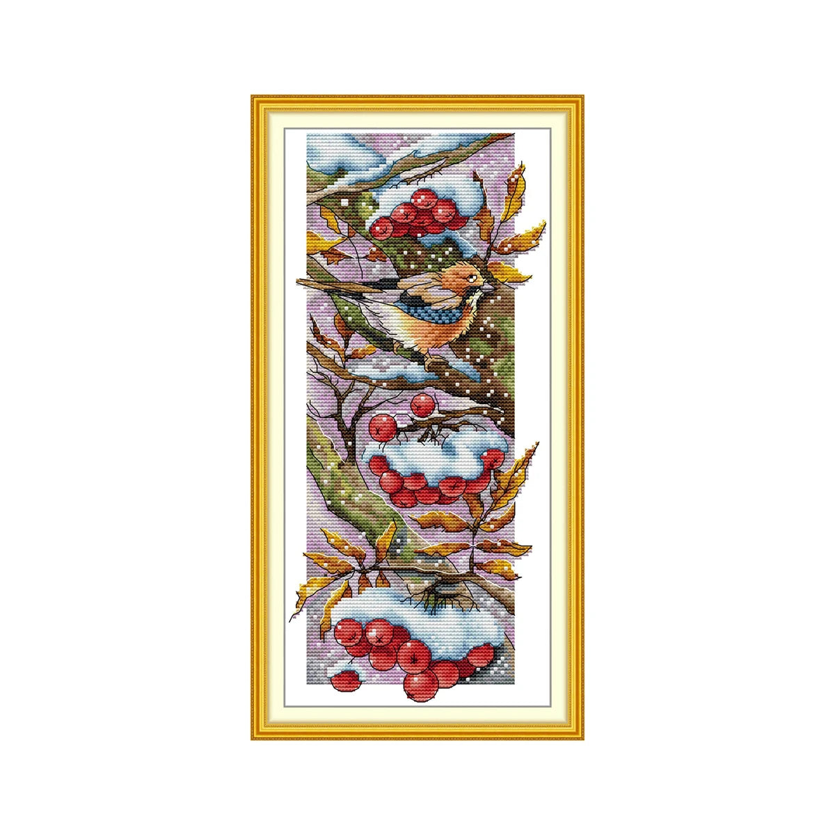 broderie saisonnière coton floral animaux traditionnelle peinture rat oiseau verte bleue rouge