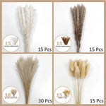 décoration intérieure bouquet fleurs séchées eucalyptus pampa naturel rustique beige vert