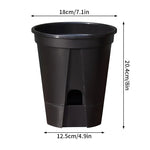pots plantes transparents auto arrosants modernes plastique blanc rond lisses