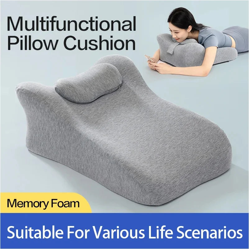 coussin multifonctionnel gris mousse mémoire forme tissu contemporain détachable sofa relaxation