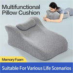 coussin multifonctionnel gris mousse mémoire forme tissu contemporain détachable sofa relaxation