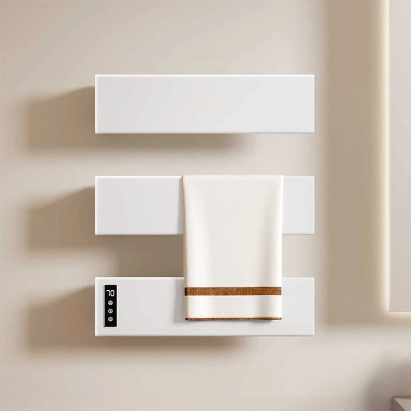 radiateur serviettes électrique mural blanc moderne contrôle température minuterie salle