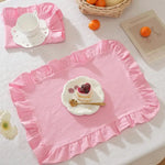 serviettes table vichy jaune blanc bleu clair rose classiques table manger cuisine salle manger