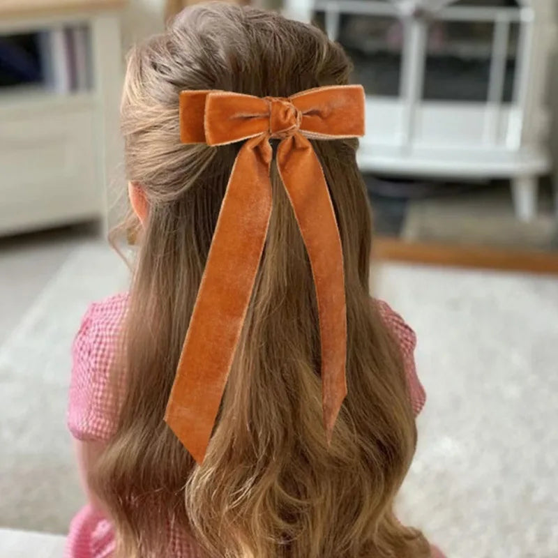 rubans velours classiques clips métalliques barrettes cheveux filles élégantes ornements cheveux ACCESSOIRES HEADWEAR