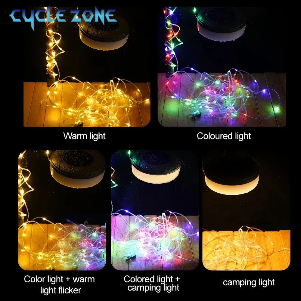 lumière camping guirlande led 10m recharge solaire usb portable moderneextérieur