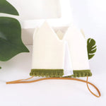 couronne enfantine ours glitter blanc pompons ruban anniversaire deco enfant marron clair festive