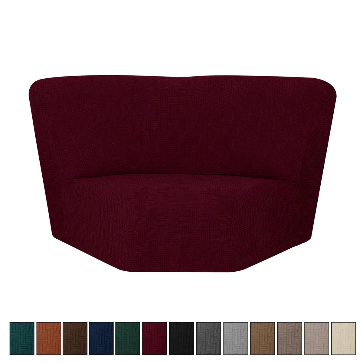 couvre siege angle marron rayures horizontales moderne elastique adhésif polyester jacquard machine linge automne