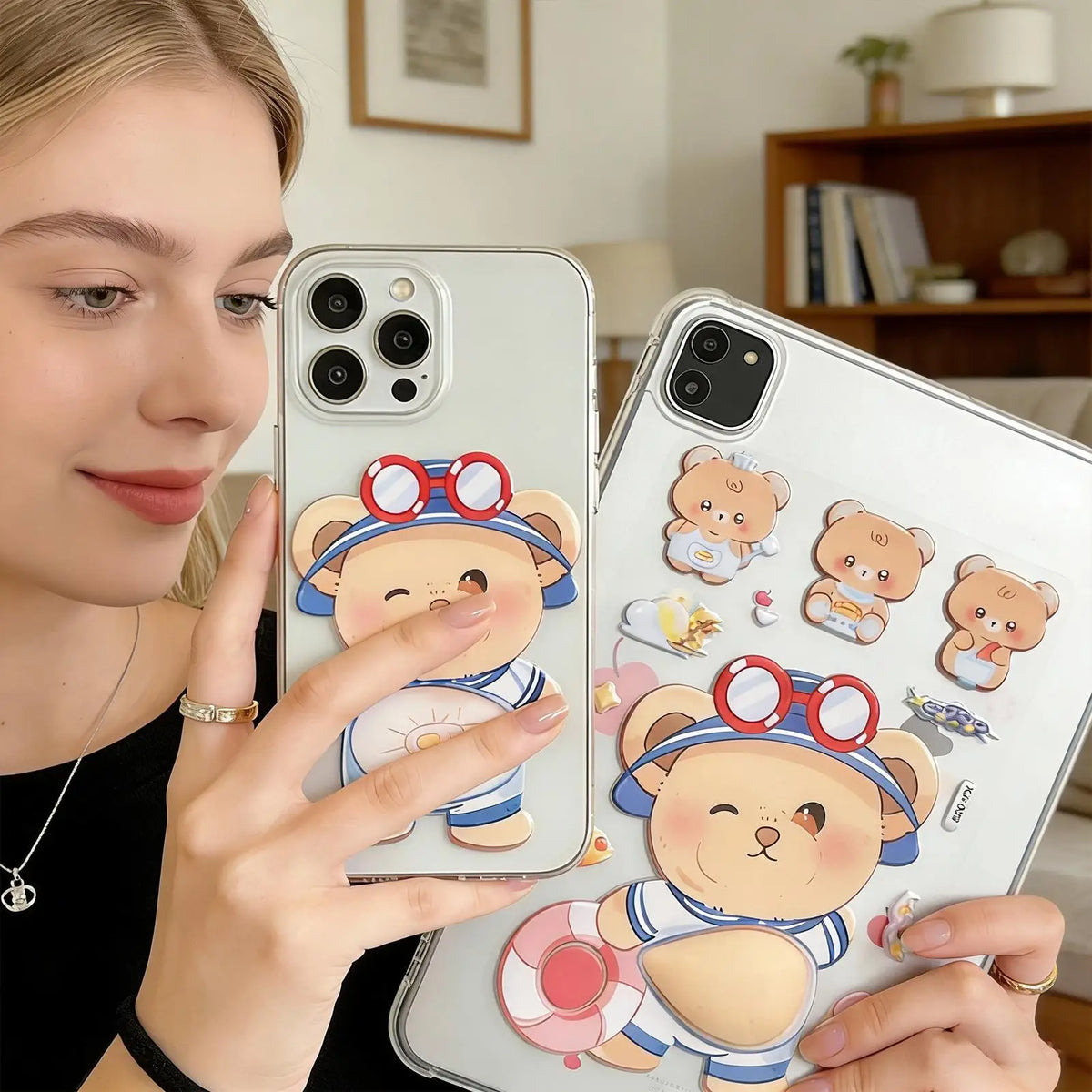 stickers 3d cartoon ours panda enfants maison adhésifs mignons dessins animés couleurs variées