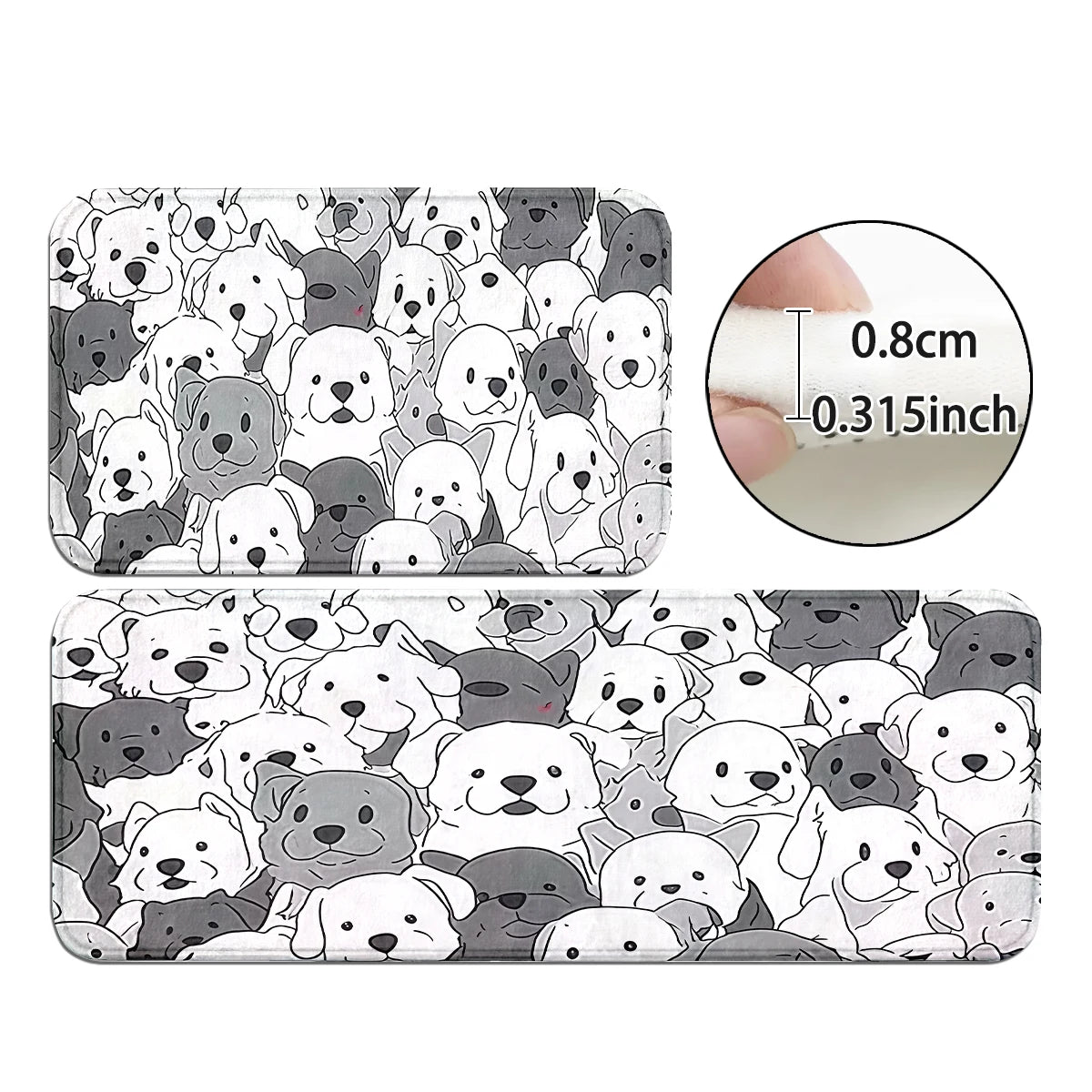 tapis maison porte cuisine intérieurs motifs animaux chien grenouille fleurs polyester antidérapant imperméable moderne