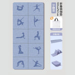 tapis yoga pliable rose corail motif géométrique moderne 80cm 183cm tpe FITNESS yoga maison