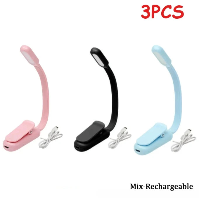 lampe lecture rechargeable led rose noir pinces flexible moderne minimaliste