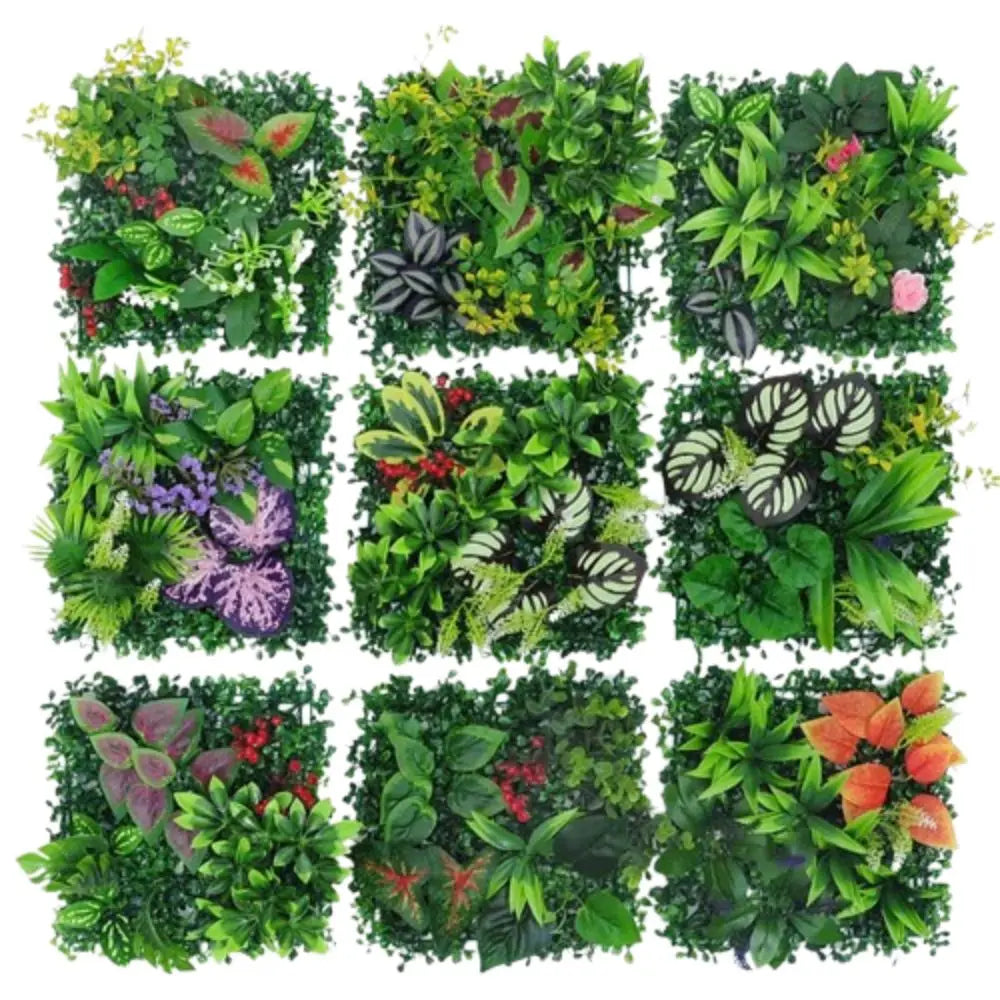 plantes artificielles feuilles vert rouge violet blanc modernes naturelles 25cm 25cm