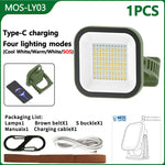 lampe camping led vert olive rechargeable moderne câble usb chargeur portatifextérieur