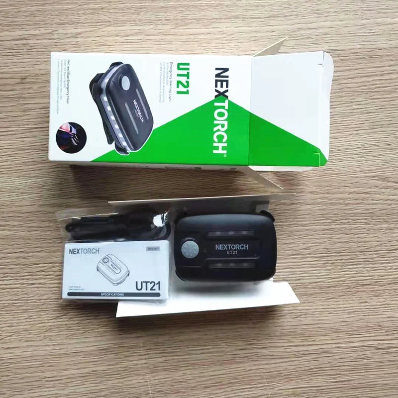 torche lampe noire led rechargeable sensor clips moderne compact usb