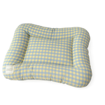coussin animal velours côtelé carreaux bleu clair jaune rose blanc confortable moderne