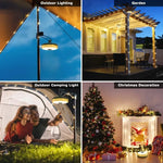 guirlande lumineuse camping modes led rechargeable portable sécurité décoration extérieure fil transparent losange gravé