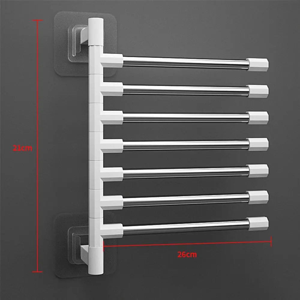 porte serviettes mural blanc barres métalliques adhésif minimaliste moderne bain pliable mobile