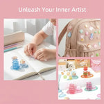 stickers 3d relief animaux mignons bleu rose vert orange adhésifs créatifs semi transparent enfants