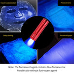 lampe torche uv led bleu noir rouge batterie aaa moderne compact aluminium lisse brillant