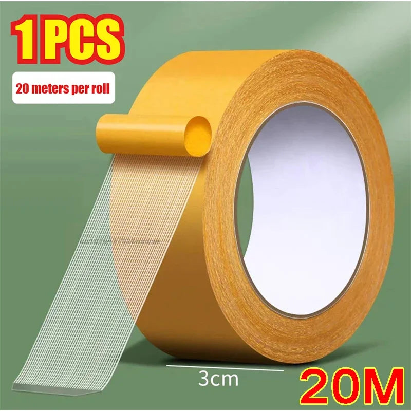 ruban adhésif double face jaune blanc moderne 20m adhésif fort grille transparent plomberie bricolage