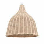 suspension tressée bambou moderne cordon beige clair 3000k 6000k 26cm 35cm 45cm