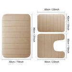 ensemble tapis bain chenille doux absorbant secage rapide motif rayures salle bain