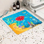 tapis bain marin dessin animé poissons méduses coraux adhésifs antidérapants salle bain enfants adultes