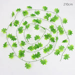 guirlande artificielle feuilles vertes naturelle extérieur accrochée 210cm 240cm décoration mariage fêtes anniversaire événements