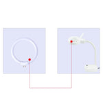 ampoule fluorescente circulaire blanc moderne 11w 12w 95cm 112cm 12w 136cm