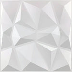 panneau mural moderne blanc triangles géométriques adhésif décoration intérieure relief PVC