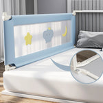 clôture lit enfant bleu clair motifs animaux clips magnétiques gris clair lune étoile moderne