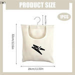sac rangement pinces linge crochet suspendu tissu imprimé utilitaire fenêtre transparente minimaliste