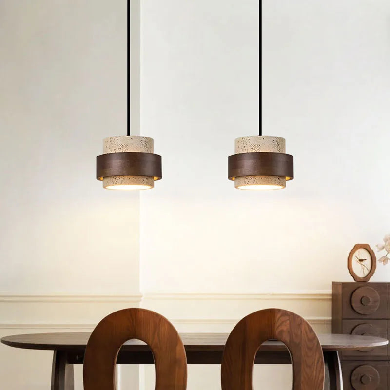 Lampes suspendues modernes lumières marron foncé texture granuleuse semi translucides chambre salon