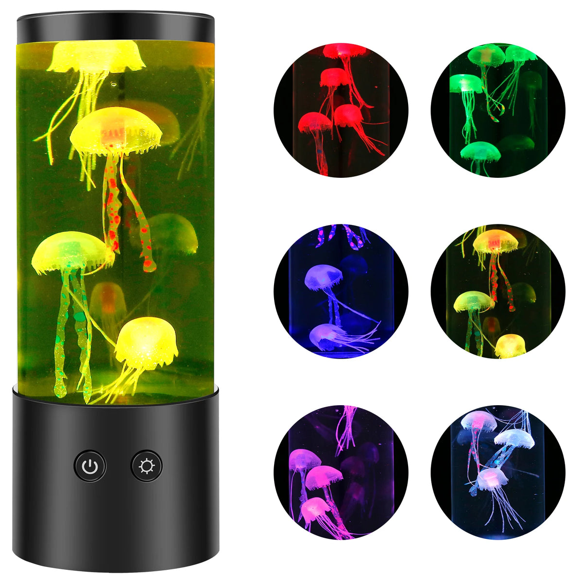 lampe led méduses lumineuses noires violette moderne chambre décoration sombre rechargeable usb