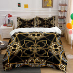 Housse de couette motif ceinture chaîne vue d'ensemble