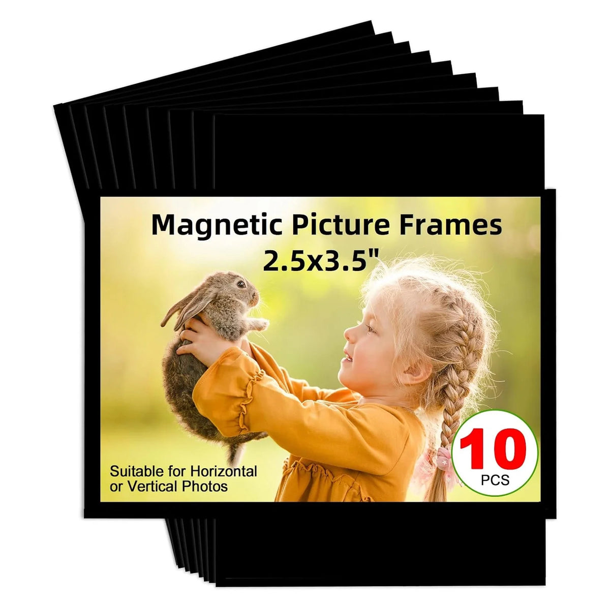 cadres photo magnétiques blanc noir mini rectangulaires réutilisables aimants poches fridge porte