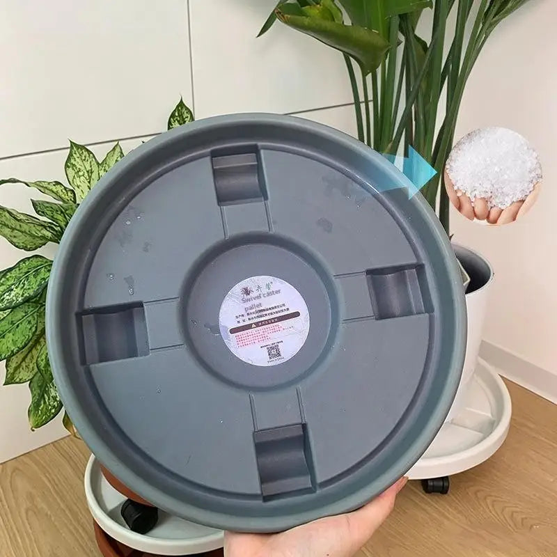 plateau rotatif roulettes plastique gris orange bleu blanc moderne 26cm 30cm 33cm 36cm 40cm