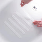 tapis bain antidérapant moderne adhésif blanc rayures horizontales respectueux environnement salle bain
