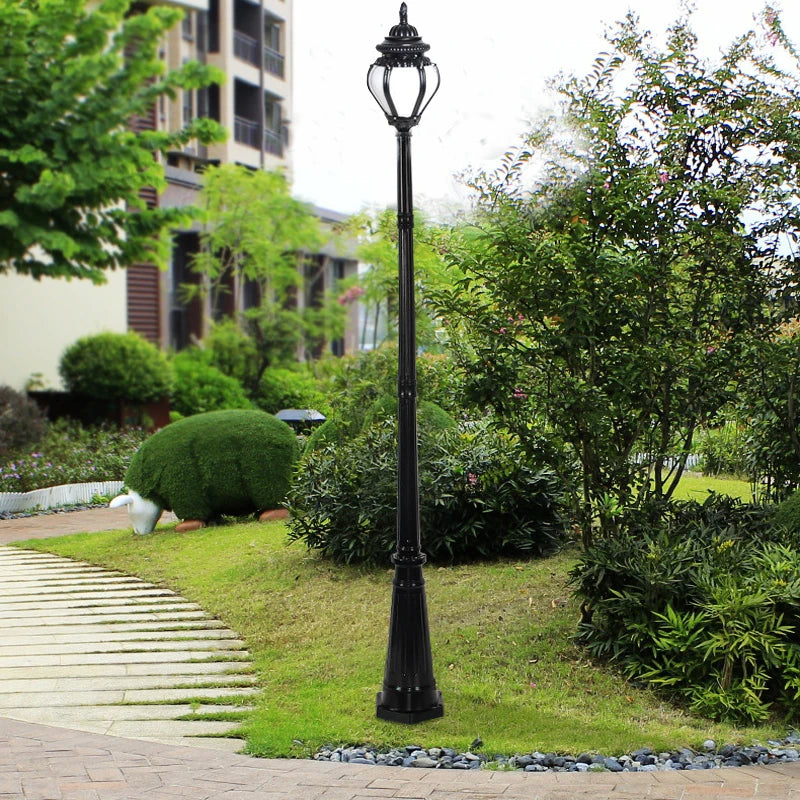 poteau lumière vintage noir bronze floralextérieur éclairage public ip65 led ac 110240v