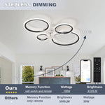 ventilateur blanc contemporain led télécommande application smartphone flux lumineux 2000 82000