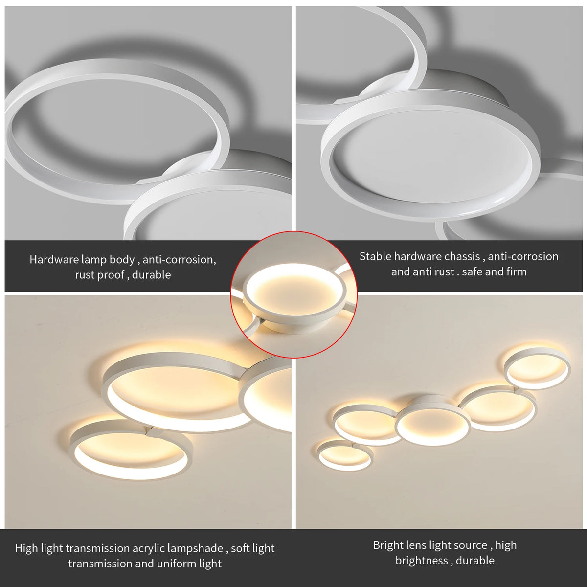plafonnier led blanc moderne télécommande nuances lumière minimaliste couleursgradable bluetooth