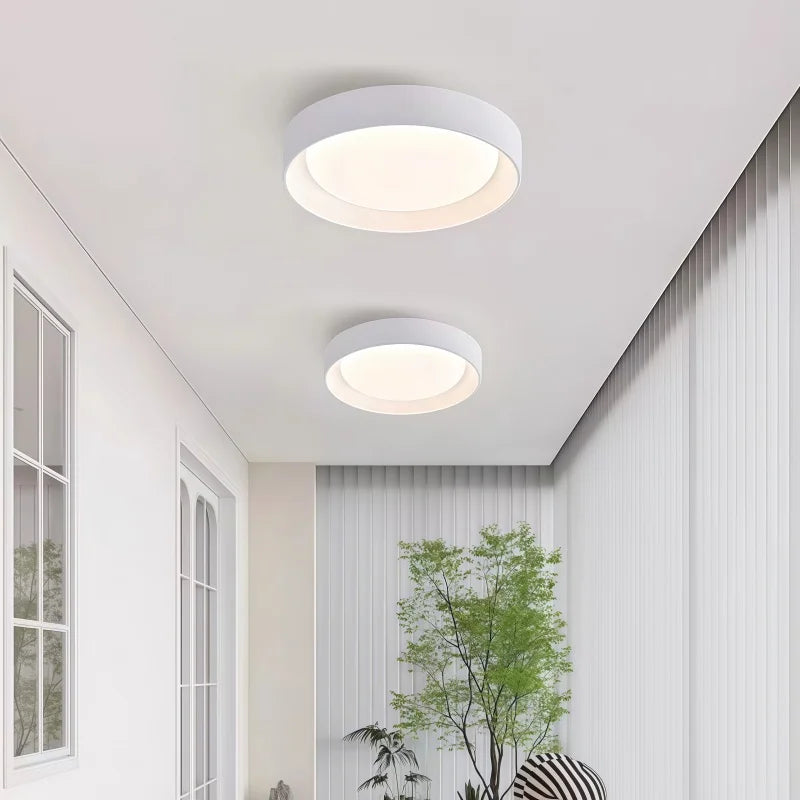 plafonnier led moderne couleur bois blanc chambre cuisine interrupteur bouton lumière changeante