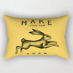 taie d'oreiller rectangulaire jaune clair motif géométrique moderne housse coussin canapé coton 30x50cm