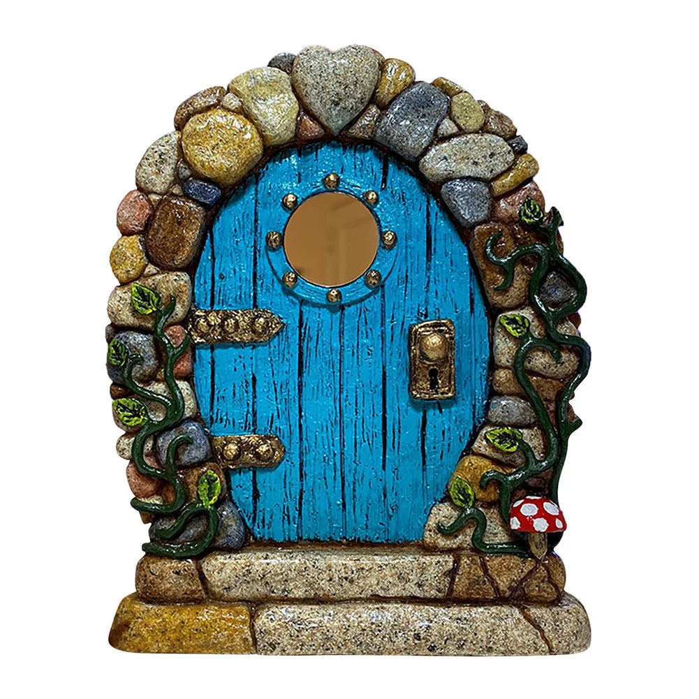 porte miniature fantaisie bois pierre métal adhésif poignées boutons pierres décoratives bleu rose vert