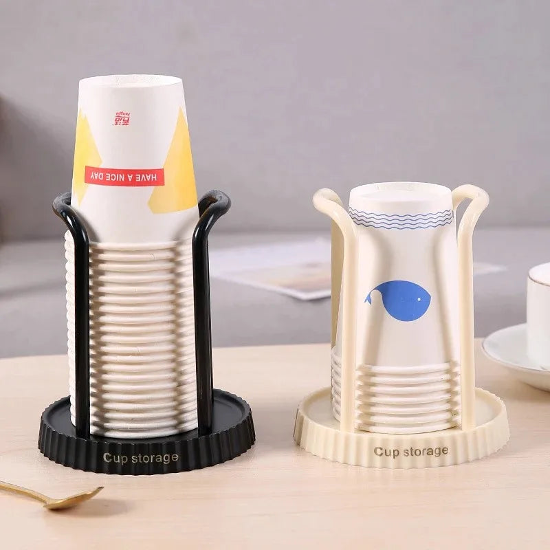 support tasses noir rayures moderne tasses papier rangement salon vertical