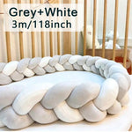 coussin lit tressé berceau bébé protection lit enfant doux blanc rose gris