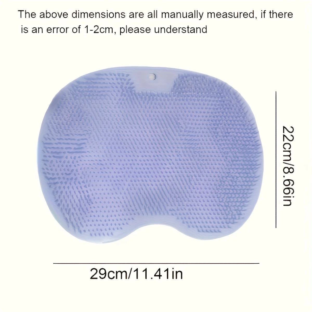 tapis bain texturé picots bleu lavande ventouses adhésives utilitaire maison massage pieds cleansing sponge