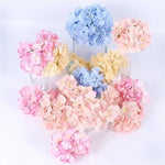 décoration florale artificielle hortensia soie bleu rose rouge violet blanc intérieur festive