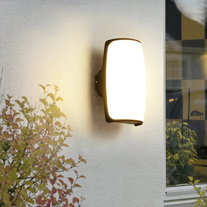 applique murale led moderne extérieure étanche intérieure chambre coucher aluminum blanc noir