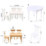 chaises table miniature blanches modernes minimalistes bois enfants jouets